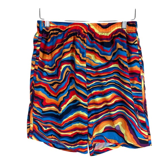 Merrell Mens Lined Colorful Athletic Running Shorts‎ Medium Polyester Stretch - Picture 1 of 6